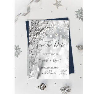 Winter Wonderland, Schneeflocken retten das Datum Save The Date