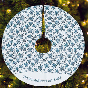 Winter Wonderland-Schneeflocken Weihnachten Polyester Weihnachtsbaumdecke