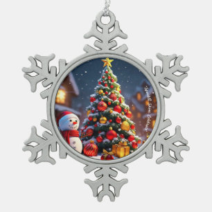 "Winter Wonderland" Schneeflocken Zinn-Ornament