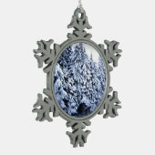 Winter Wonderland Schneeflocken Zinn-Ornament (Links)