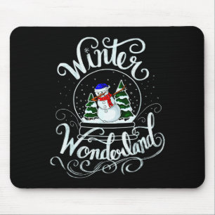 Winter Wonderland Schneekugel Weihnachten Dabbing Mousepad