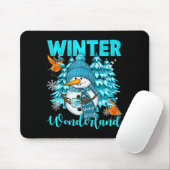 Winter Wonderland Schneemann und Schneeflocken Gem Mousepad (Mit Mouse)
