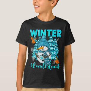 Winter Wonderland Schneemann und Schneeflocken Gem T-Shirt