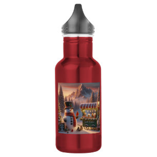 Winter Wonderland Schneemanns Heiße Schokoladenkar Edelstahlflasche