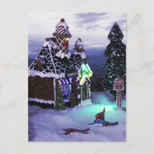 Winter Wonderland-Schneeszene Postkarte