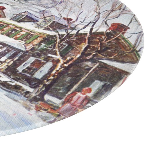 Winter Wonderland Schneidebrett (Ecke)