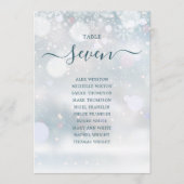 Winter Wonderland Script-Sitzplan Tischnummer (Vorderseite)
