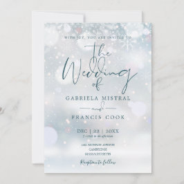 Winter Wonderland Script Snow Foto Hochzeit Einladung