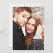 Winter Wonderland Script Snow Foto Hochzeit Einladung (Rückseite)