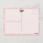 Winter Wonderland seine kalte Außendusche Postkarte (Rückseite)