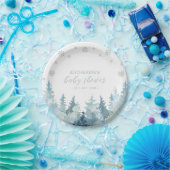 Winter Wonderland Silver Snow Baby Dusche Party Pappteller (Party)