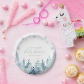 Winter Wonderland Silver Snow Baby Dusche Party Pappteller (Party)