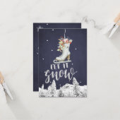 Winter Wonderland Skate | Lassen Sie es Typografie Karte (Vorderseite/Rückseite Beispiel)