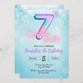 `winter Wonderland Slumber Party Einladung (Vorne/Hinten)