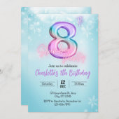 Winter Wonderland Slumber Party Einladung (Vorne/Hinten)