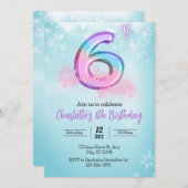 `winter Wonderland Slumber Party Einladung (Vorne/Hinten)