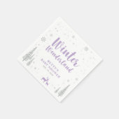 Winter Wonderland Snow Baby Dusche Papier Napkin Serviette (Ecke)