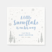 Winter Wonderland Snow Baby Dusche Papier Napkin Serviette (Vorderseite)
