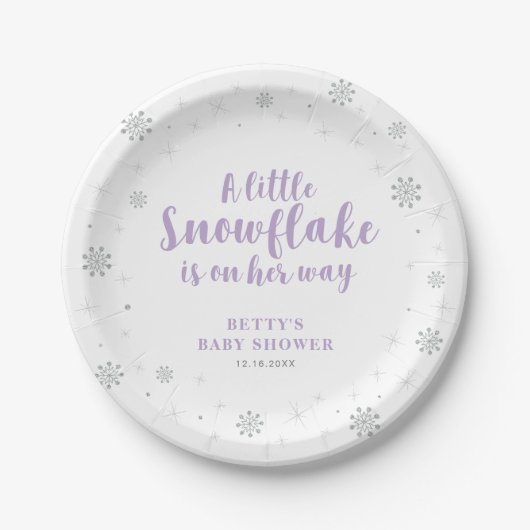 Winter Wonderland Snow Baby Dusche Teller (Vorderseite)