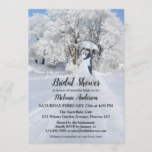 Winter Wonderland Snow Bridal Dusche Einladung