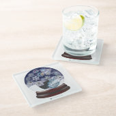 WINTER WONDERLAND SNOW GLOBE GLASUNTERSETZER (Schrägansicht)