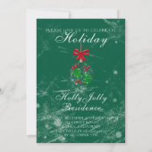 Winter Wonderland Snow Globe Holiday Party Einladung (Rückseite)