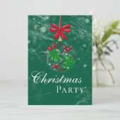 Winter Wonderland Snow Globe Weihnachts-Party Einladung (Stehend Vorderseite)