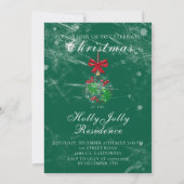 Winter Wonderland Snow Globe Weihnachts-Party Einladung (Rückseite)