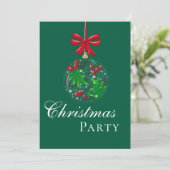 Winter Wonderland Snow Globe Weihnachts-Party Einladung (Stehend Vorderseite)