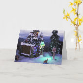 Winter Wonderland Snow Scene 2020 Karte (Gelbe Blume)