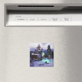 Winter Wonderland Snow Scene 2020 Magnet (In Situ (Geschirrspüler))