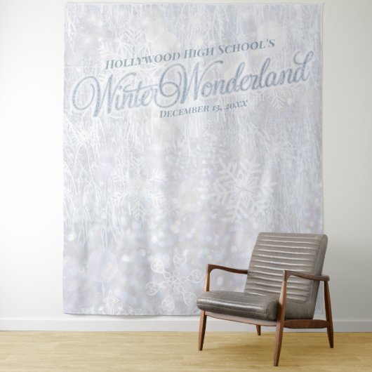 Winter Wonderland Snow Scene | Hintergrund für Par Wandteppich (Beispiel)