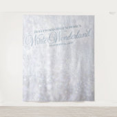 Winter Wonderland Snow Scene | Hintergrund für Par Wandteppich (Vorderseite)
