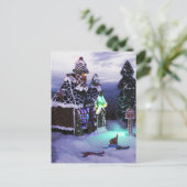 Winter Wonderland Snow Scene Postkarte (Stehend Vorderseite)