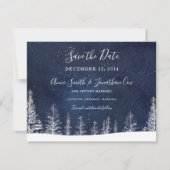 Winter Wonderland Snow Stars Hochzeit retten das D Save The Date (Vorderseite)