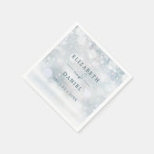 Winter Wonderland Snow Wedding Danke Serviette (Ecke)