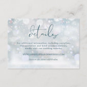 Winter Wonderland Snow Wedding Details Begleitkarte (Vorderseite)