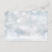 Winter Wonderland Snow Wedding Details Begleitkarte (Rückseite)
