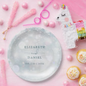 Winter Wonderland Snow Wedding Pappteller (Party)