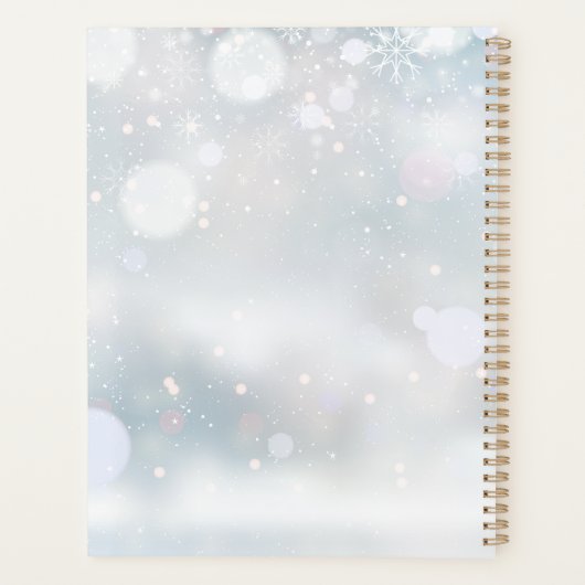 Winter Wonderland Snow Wedding Planer (Rückseite)