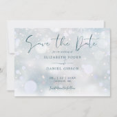 Winter Wonderland Snow Wedding Save The Date (Vorderseite)