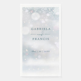 Winter Wonderland Snow Wedding Serviette