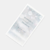 Winter Wonderland Snow Wedding Serviette (Ecke)