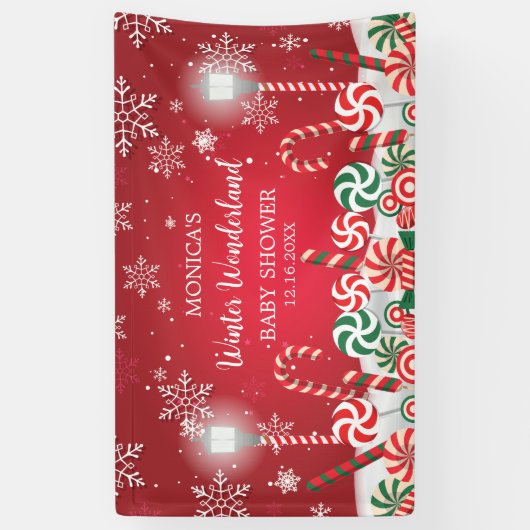 Winter Wonderland Snoweflakes candyland backdrop Banner (Vertikal)