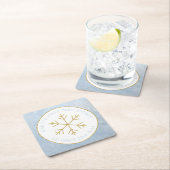 Winter Wonderland Snowflake Baby Dusche Untersetze Rechteckiger Pappuntersetzer (Vor Ort)