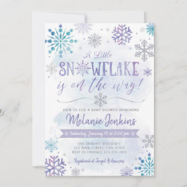 Winter Wonderland Snowflake Baby Shower Invitation Einladung
