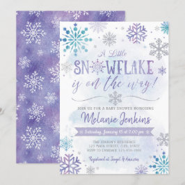 Winter Wonderland Snowflake Baby Shower Invitation Einladung