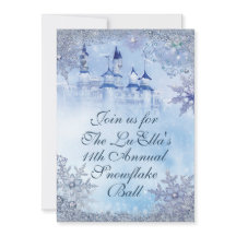 Winter Wonderland Snowflake Ball Einladungen