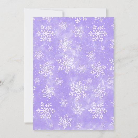 Winter Wonderland Snowflake Birthday Invitation Einladung (Rückseite)