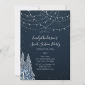 Winter Wonderland Snowflake Blue Sweet 16 Einladung (Vorderseite)